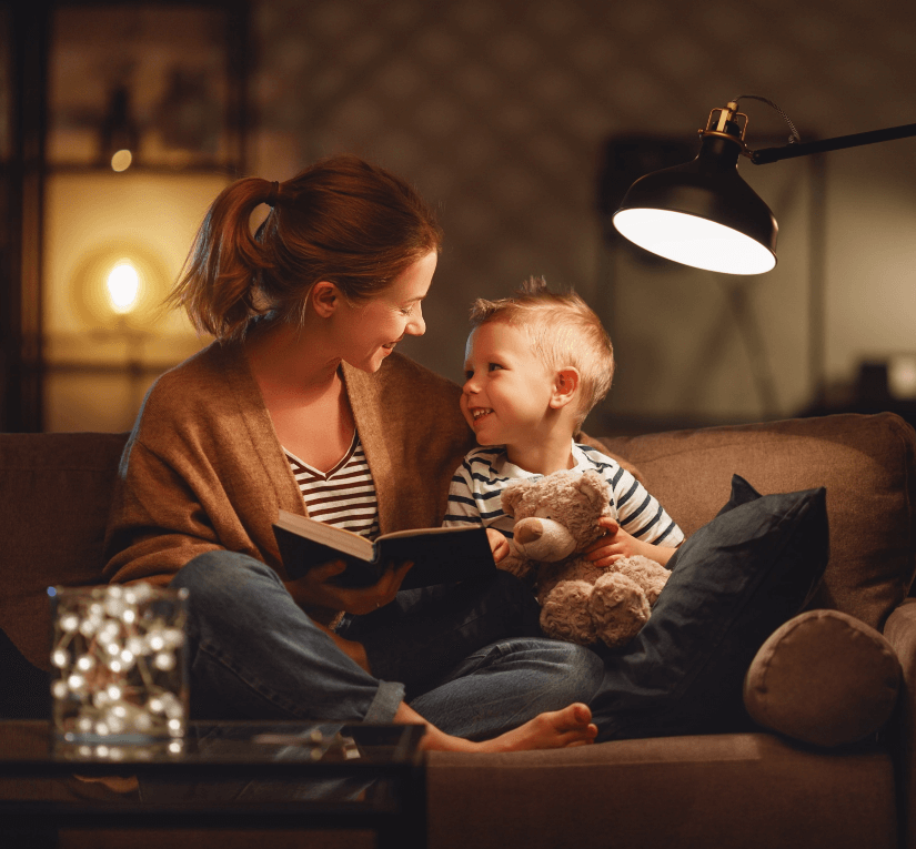 Mother Teaching Her Child Image