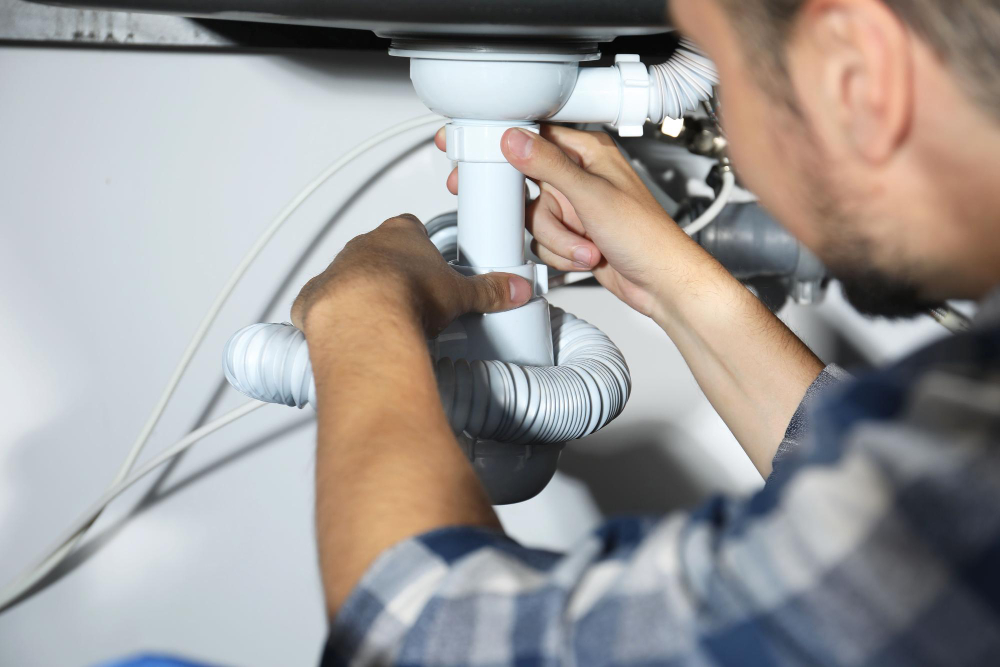 Plumbing maintenance under sink